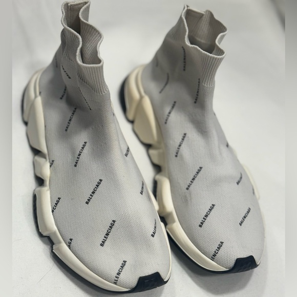 Balenciaga Speed Allover Logo Sneakers EU 38 - Picture 1 of 8